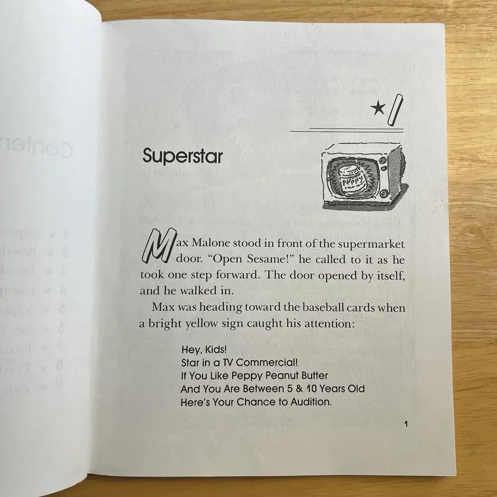 Max Malone Superstar Paperback Book by Charlotte Herman Vintage 1992 First Print